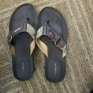 Gently used Coach flip flops